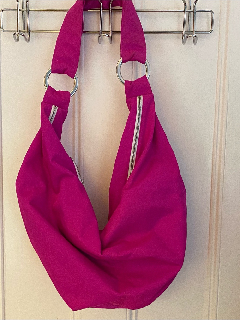 Lululemon Athletica Pink Shoulder Bag Nylon Polyester Zip pockets Sport Fitness